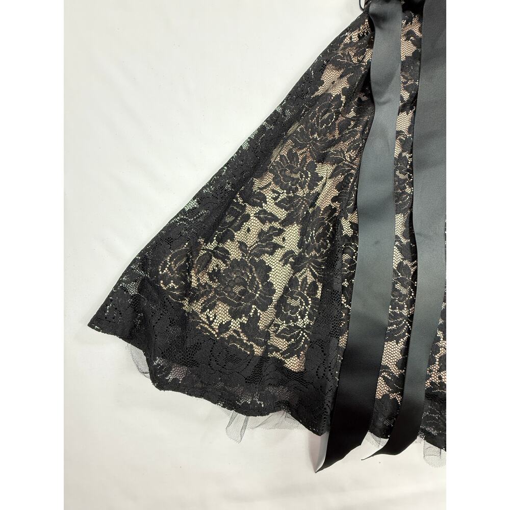 Betsy & Adam (B&A) Black Lace Fit and Flare Cocktail Dress sz 10 - Picture 4 of 13